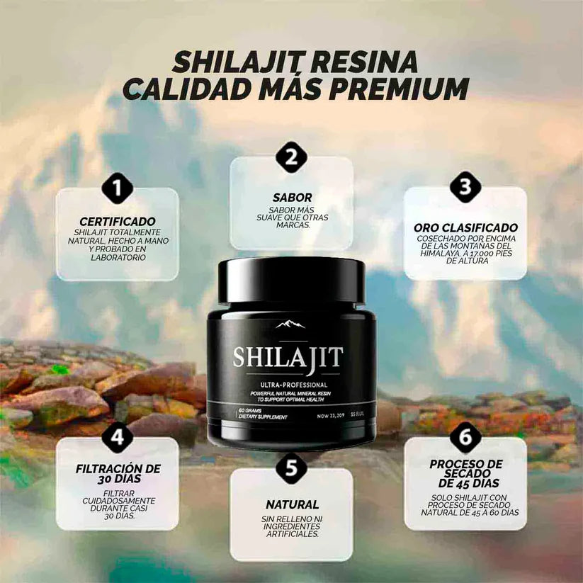 ULTIMAS 12 UNIDADES | COMPRE 1 LLEVE 2 | SHILAJIT ORIGINAL X2 + 3 REGALOS