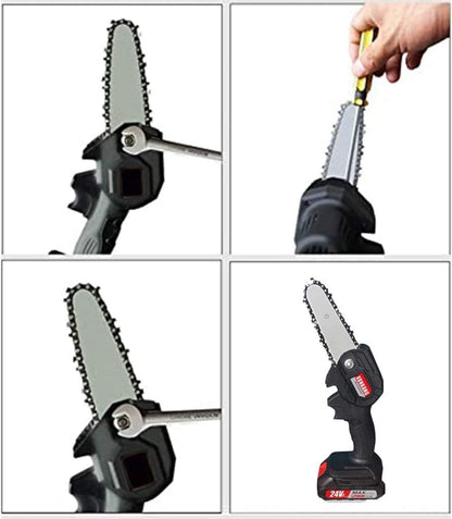 Moto Sierra Eléctrica y Compacta para Grandes Tareas