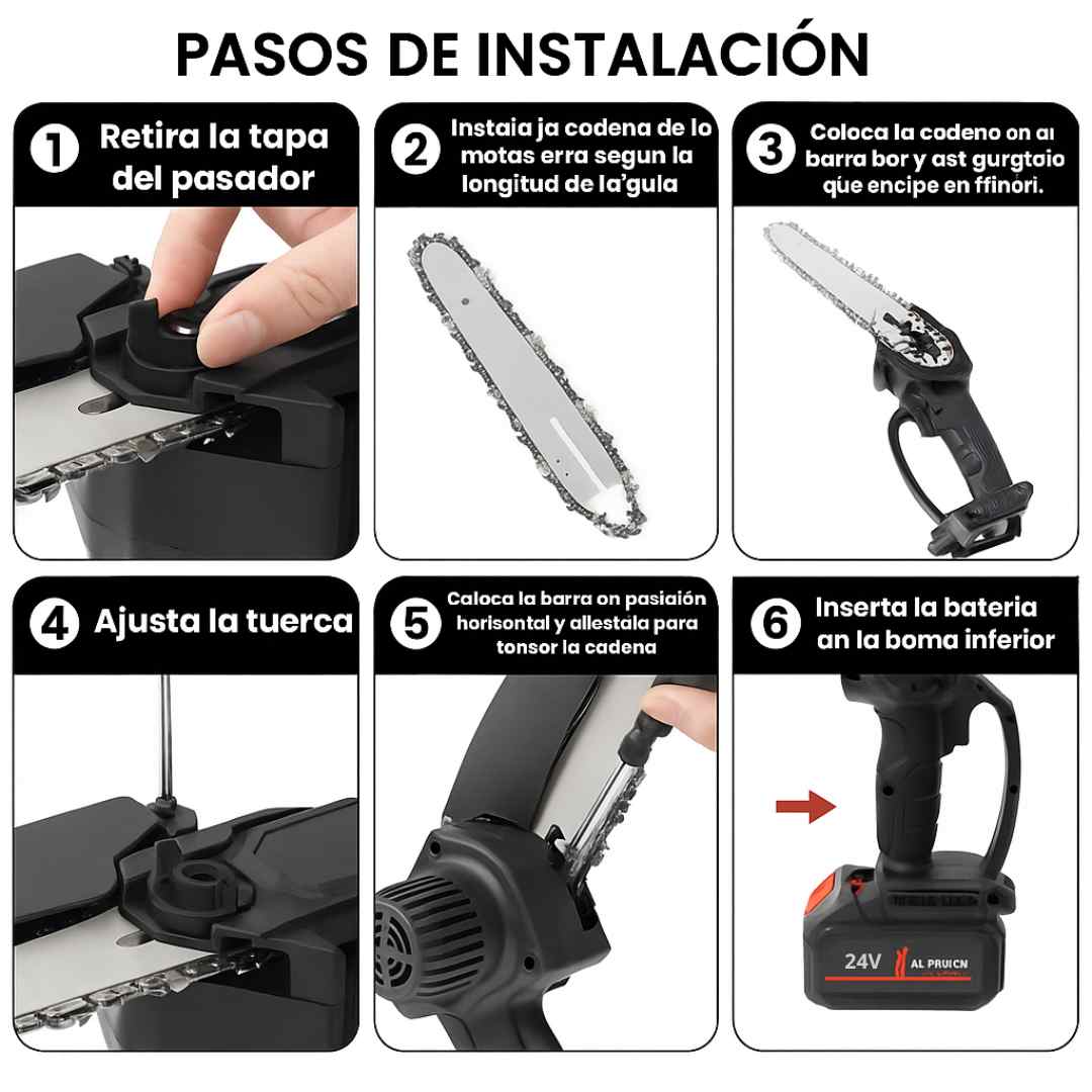 Moto Sierra Eléctrica y Compacta para Grandes Tareas