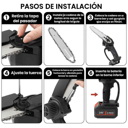 Moto Sierra Eléctrica y Compacta para Grandes Tareas