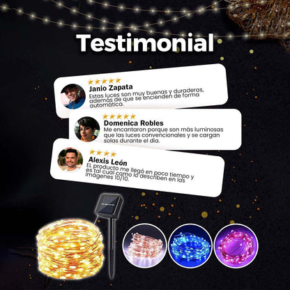 FOCOS SOLARES NAVIDEÑAS MULTICOLOR 10m