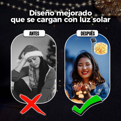 FOCOS SOLARES NAVIDEÑAS MULTICOLOR 10m