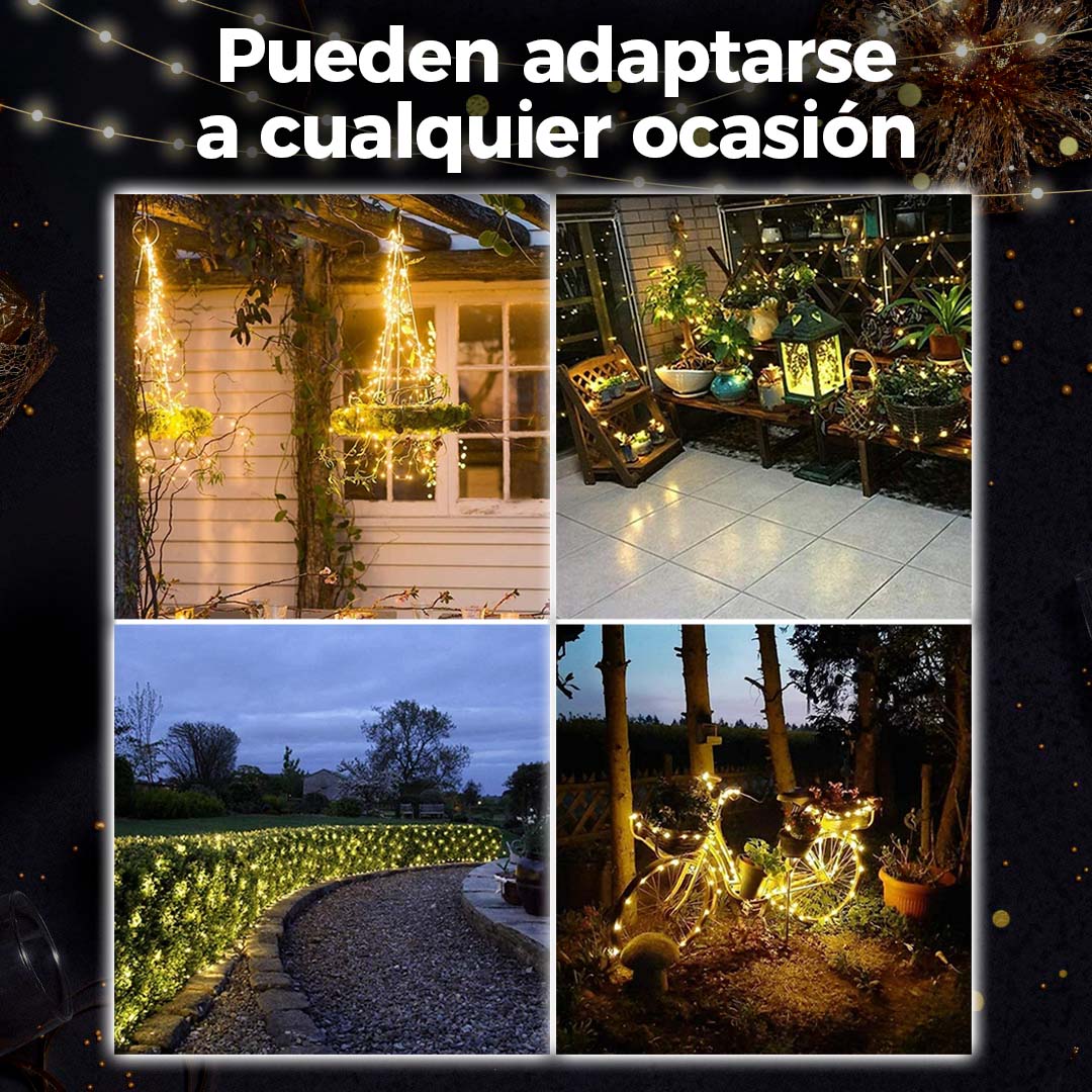 FOCOS SOLARES NAVIDEÑAS MULTICOLOR 10m