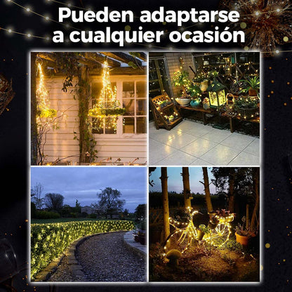 FOCOS SOLARES NAVIDEÑAS MULTICOLOR 10m