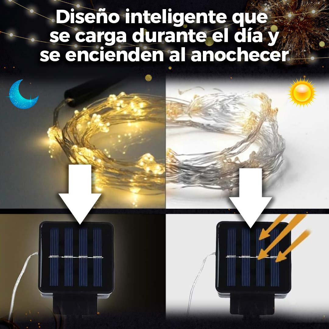 FOCOS SOLARES NAVIDEÑAS MULTICOLOR 10m