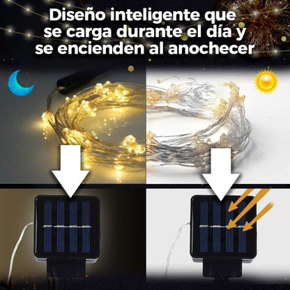 FOCOS SOLARES NAVIDEÑAS MULTICOLOR 10m