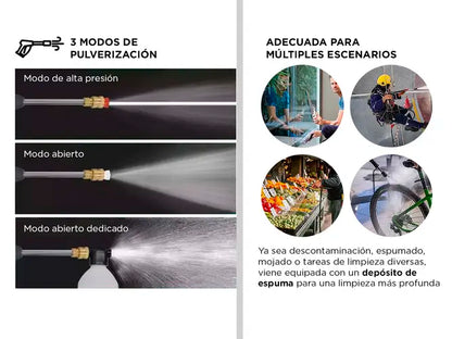 HIDROLAVADORA PORTATIL 2 BATERIAS 48V ALTA PRESIÓN